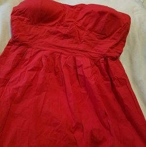 Hot little strapless red dress